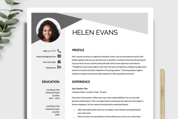 Download Resume Template with Photo - Resume template Collection