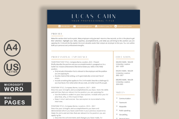 Download Modern Resume Template Word Pages - Resume template Collection