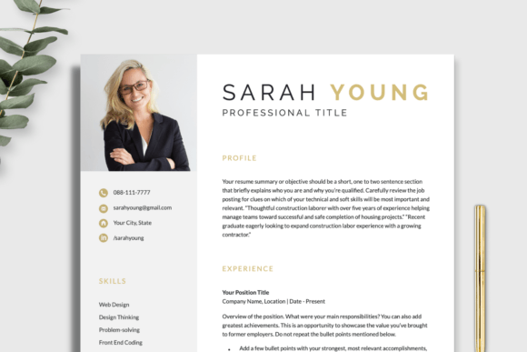Download Resume Template with Photo, Minimalist - Resume template Collection